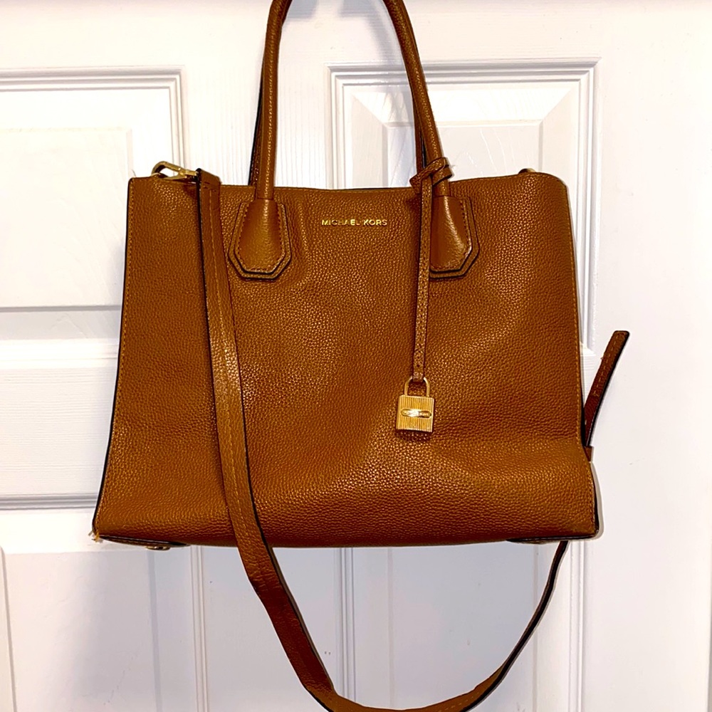 Michael kors leather satchel bag